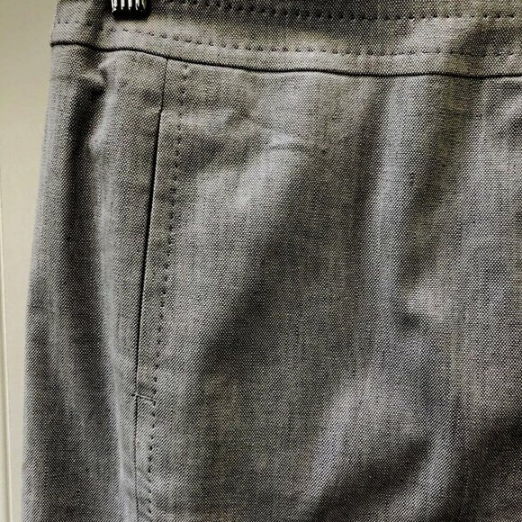 Talbots Womens NWT Linen Blend Soft Chambray Top Stitched Lined Pencil Skirt Sz6 - Picture 2 of 12